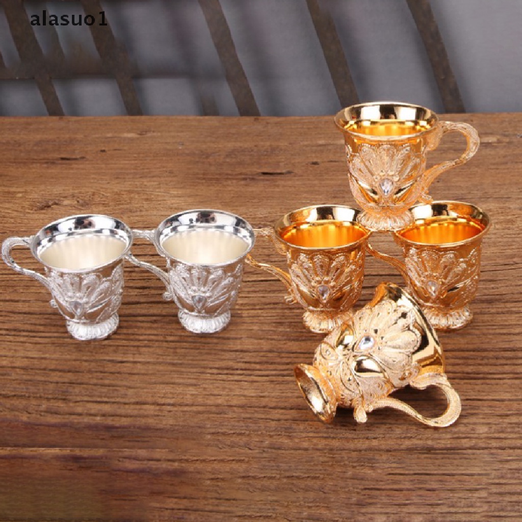 [alasuo1] Cốc Uống Rượu Vang Vàng Nhỏ Sáng Tạo Kiểu Châu Âu Cổ Điển 30ML Dành Cho Quán Bar / Nhà Ở