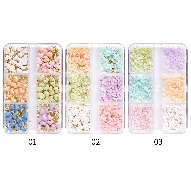 Phụ kiện trang trí móng DIY UR SUGAR bằng nhựa resin có thể thay đổi màu sắc nhiều kiểu tùy chọn