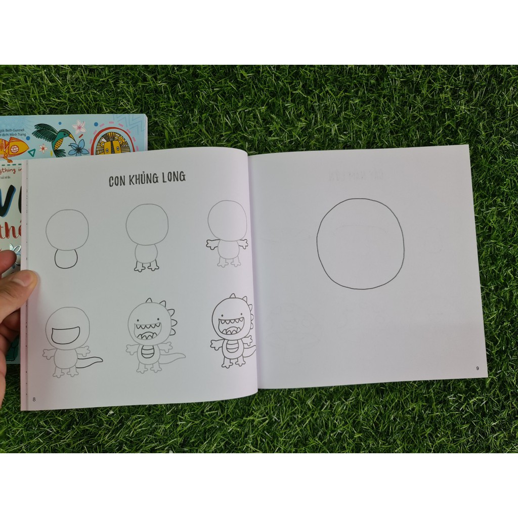 Sách Combo Vẽ theo phong cách Kawaii + Vẽ cả thế giới với 5 bước đơn giản