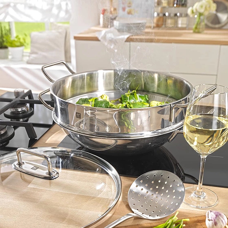 Xửng hấp Zwilling đường kính 24cm chất liệu thép không gỉ an toàn, hàng Đức chính hãng