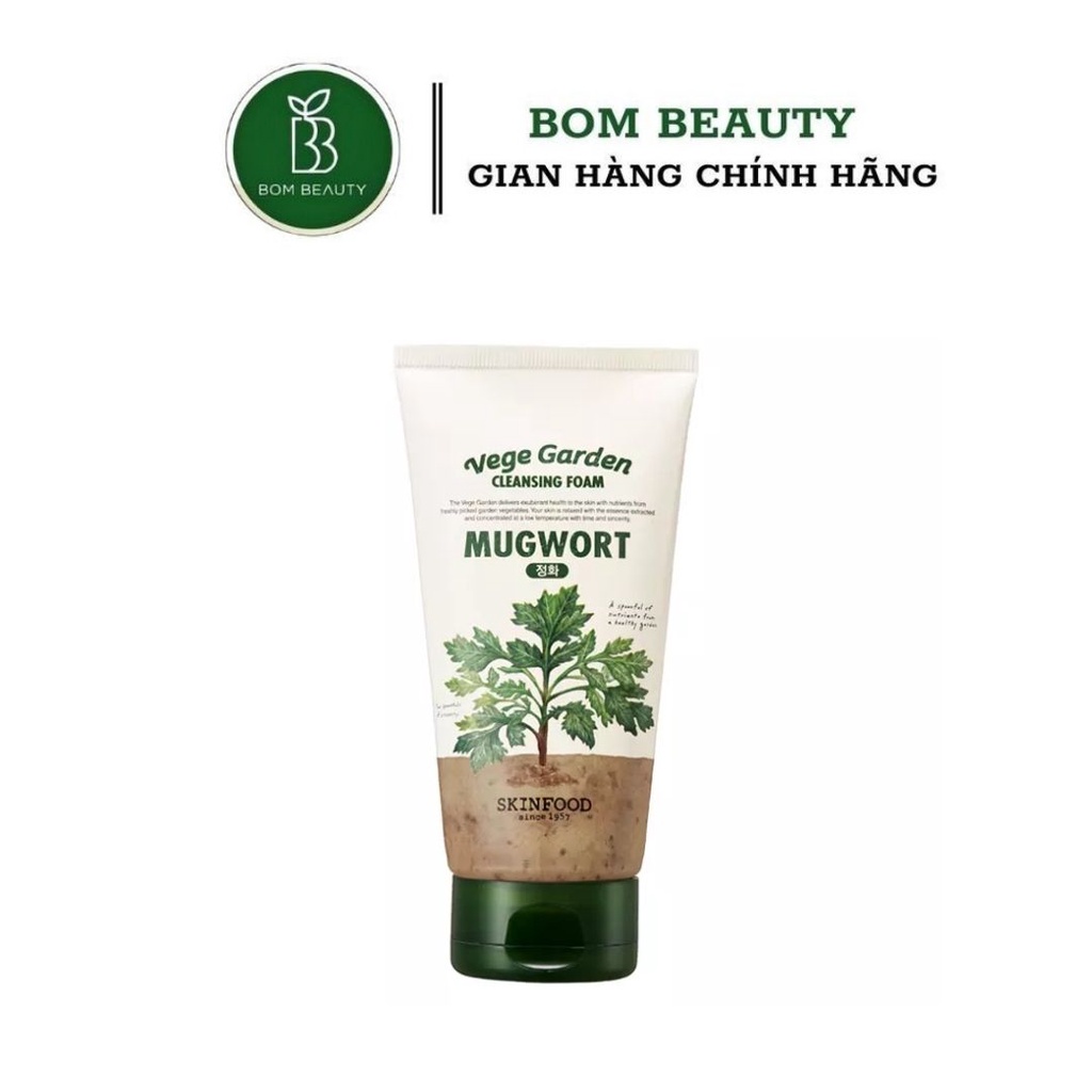 Sữa rửa mặt chiết xuất ngải cứu tươi SKINFOOD VEGE GARDEN CLEANSING FOAM MUGWORT