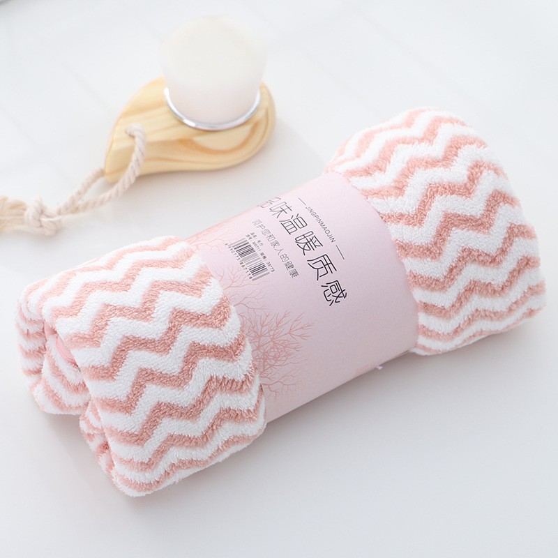 Khăn Mặt Cotton Kẻ Sọc Hàn Quốc, Khăn Lông Cừu Siêu Thấm Nước - Giao Mẫu Ngẫu Nhiên