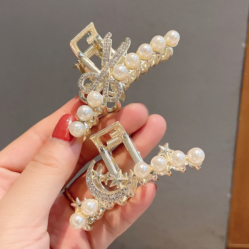 Kẹp tóc đính ngọc trai giả phong cách pháp ngọt ngào thời trang cho nữ