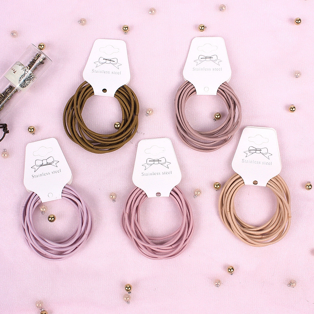 Dây cột tóc co dãn màu trơn cho nữ