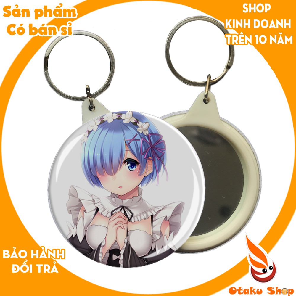 20/640 MẪU&gt; Huy hiệu móc khóa Anime RE Zero Bắt Đầu Lại ở Thế Giới Khác nhân vật phim Rem,Ram,Emilia,felt,felix,subaru