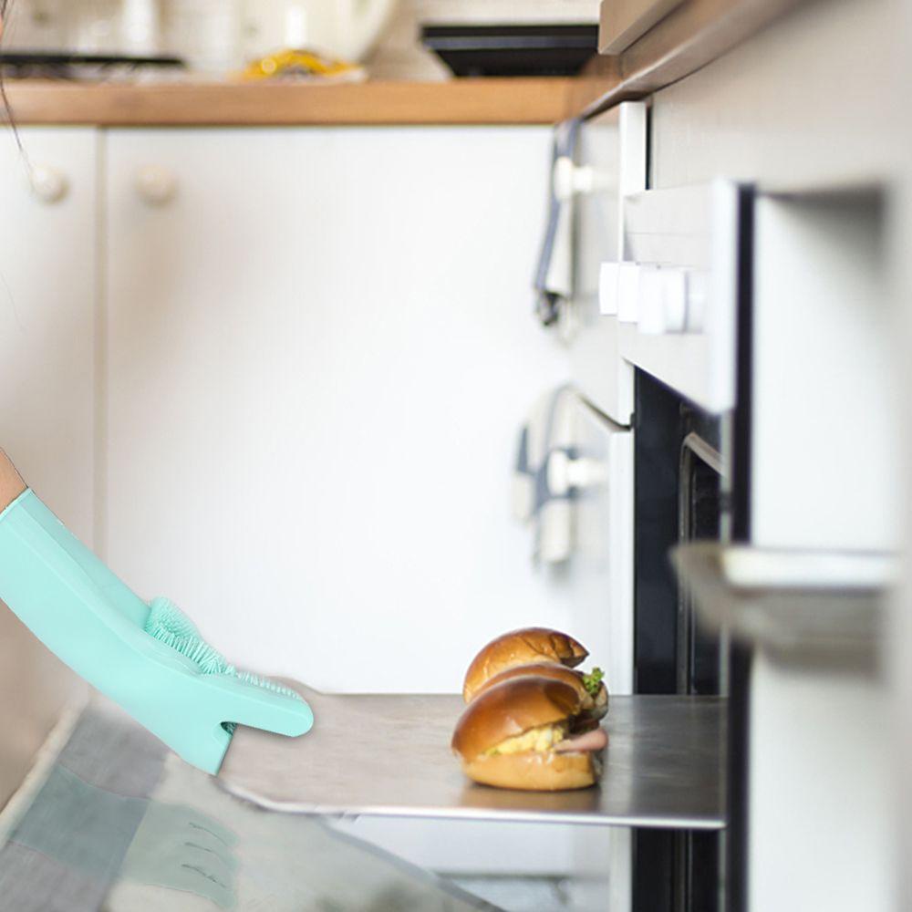 IVORY Găng Tay Cao Su Silicone Kèm Bàn Chải Vệ Sinh Tiện Lợi