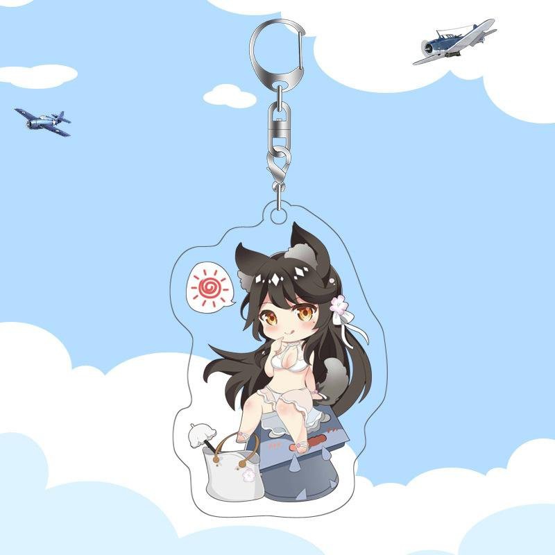 ( Mica trong acrylic) Móc khóa Azur Lane ver cute in hình anime chibi M02