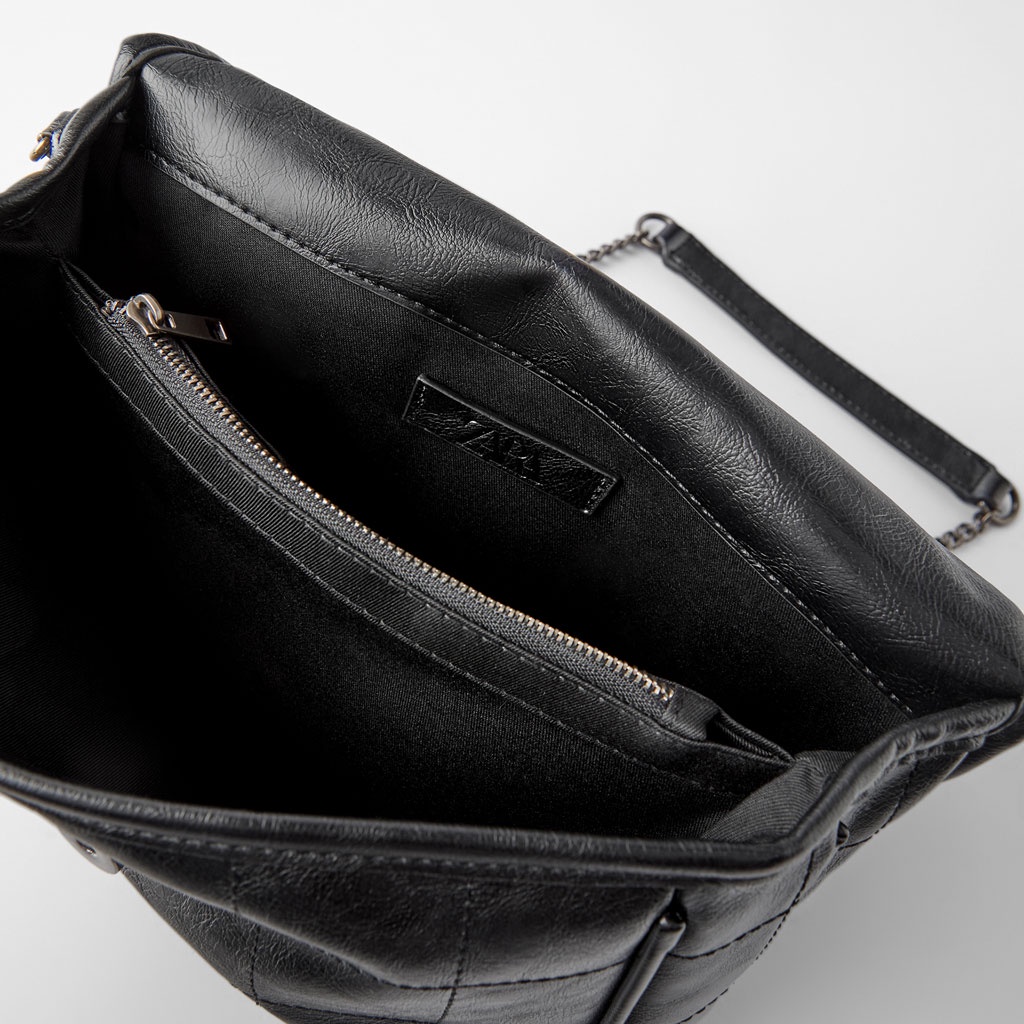 Túi Xách Zara Mềm Mại Màu Đen Thời Trang Cho Nữ