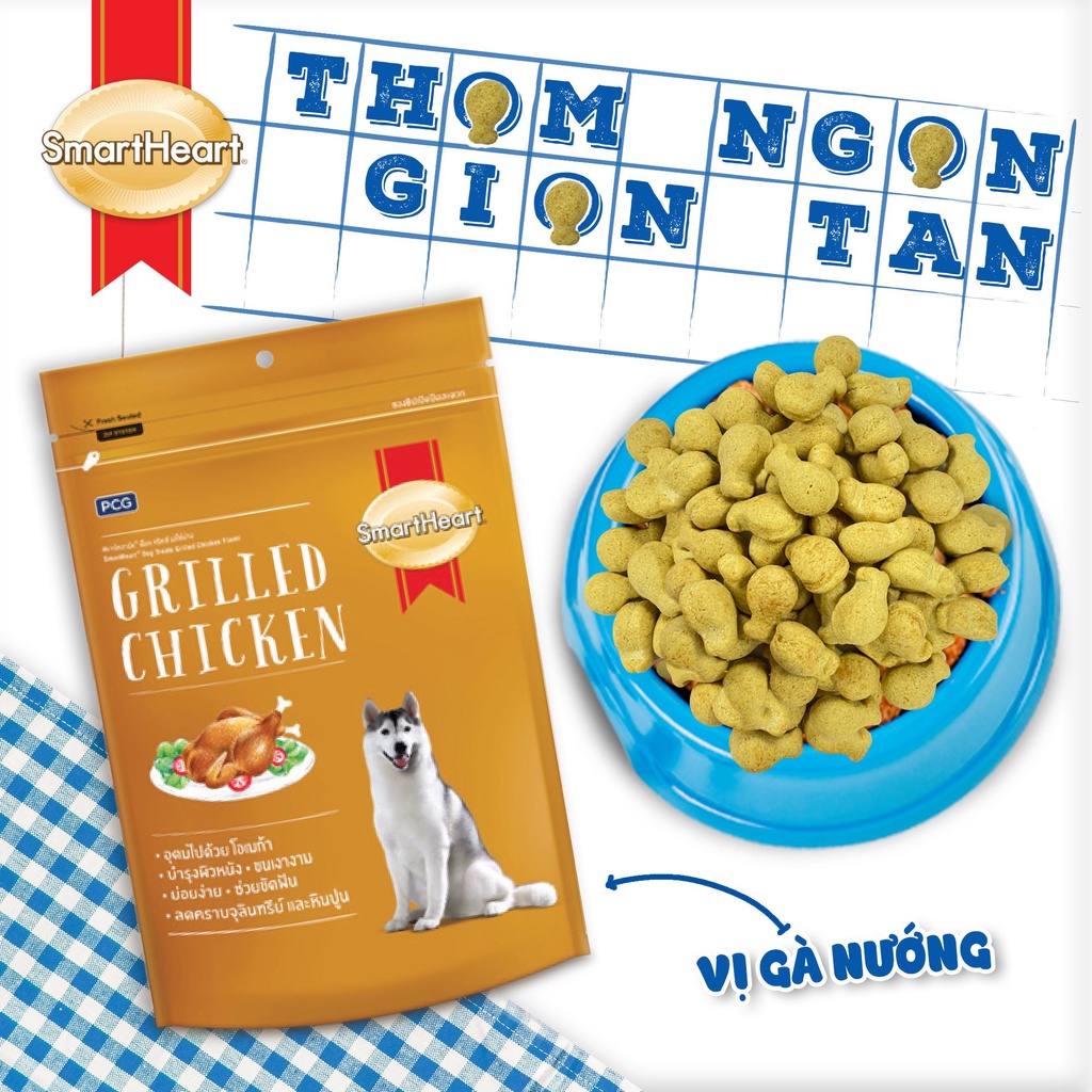 Bánh thưởng SMARTHEART snack bổ sung dinh dưỡng cho chó gói 100g - iPet Shop