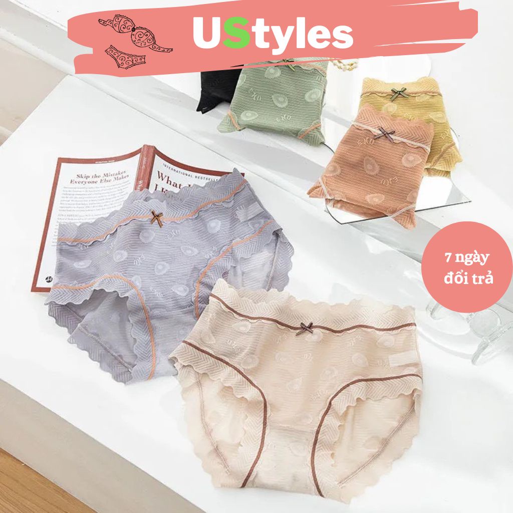 Quần lót nữ su ren xuyên thấu BỘ 10, QUẦN lót của nữ sexy quyến rũ co dãn 2107 sịp xì mềm mại mát lạnh mùa hè