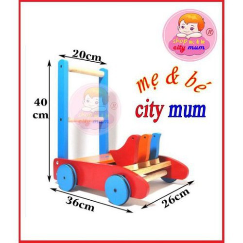 Giá Siêu Sốc Xe tập đi bằng gỗ hiệu song son hình ba con vật cho bé - Bảo hành 1 tháng