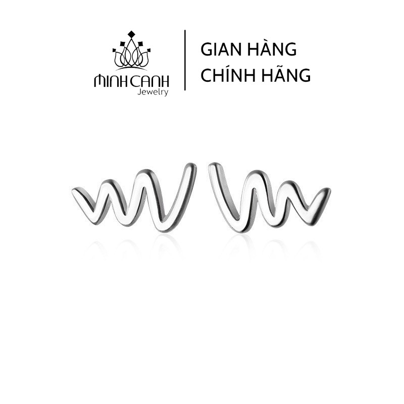 Bông Tai Bạc Gợn Sóng - Minh Canh Jewelry