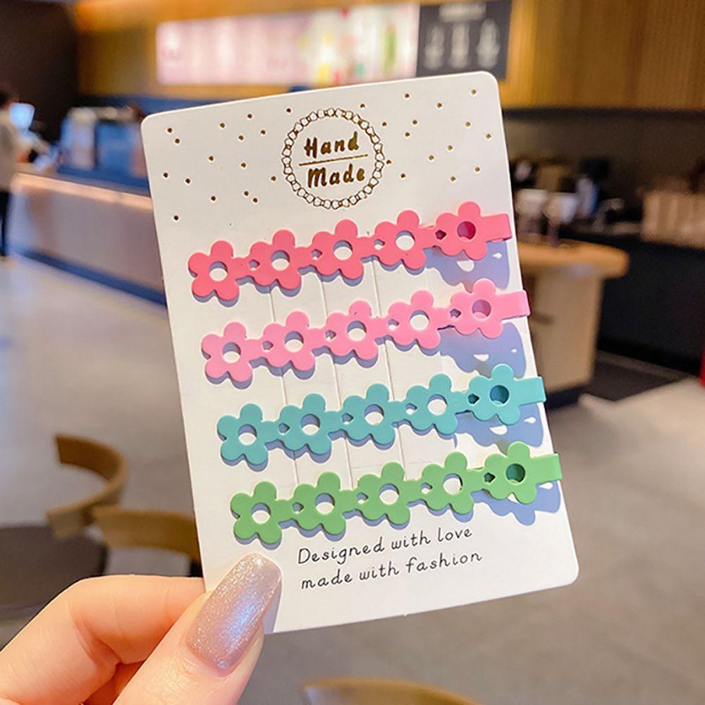 Kẹp Tóc Hình Hoa Rỗng Màu Kẹo Ngọt Ngào Dễ Thương WMES15H Cho Nữ