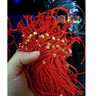 Vòng Tay May Mắn tặng túi zip bảo vệ Vòng tay chỉ đỏ Handmade mix hạt bạc may mắn Dây Chỉ Đỏ May Mắn thắt nút Quả cầu