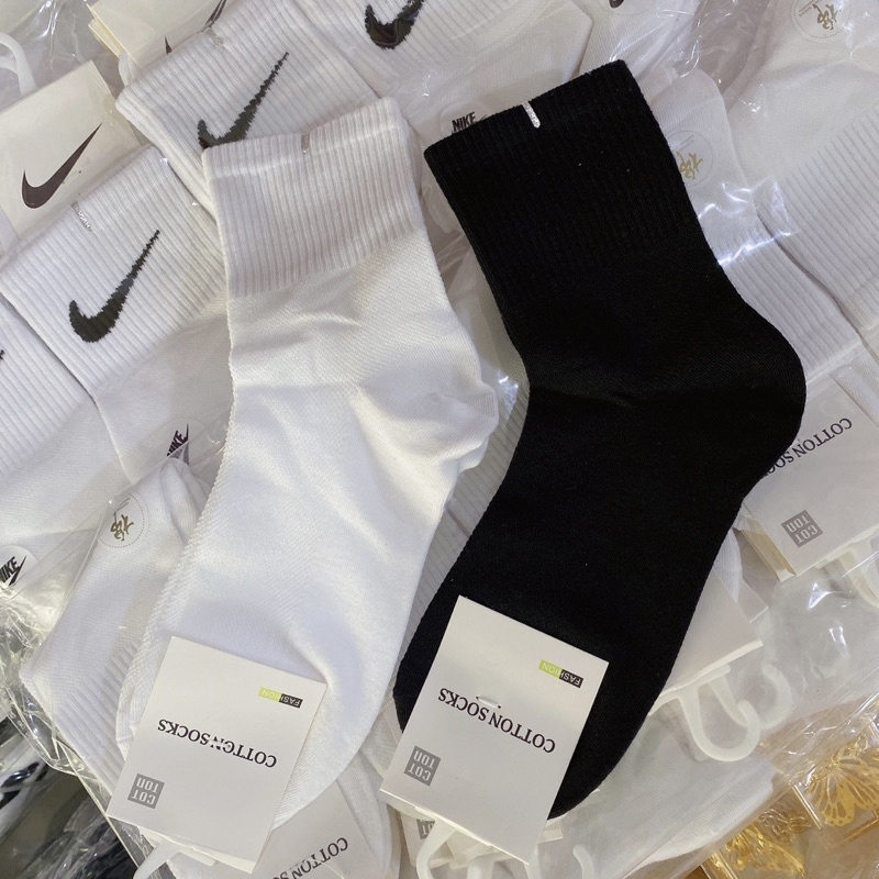 Vớ Trơn Cổ Cao Nam Nữ Kiểu Hàn Quốc Vintage