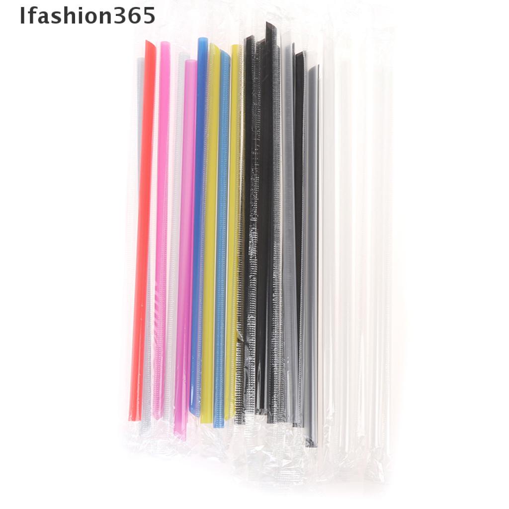 Set 100 Ống Hút Bằng Nhựa Pp Trong Suốt 365pc