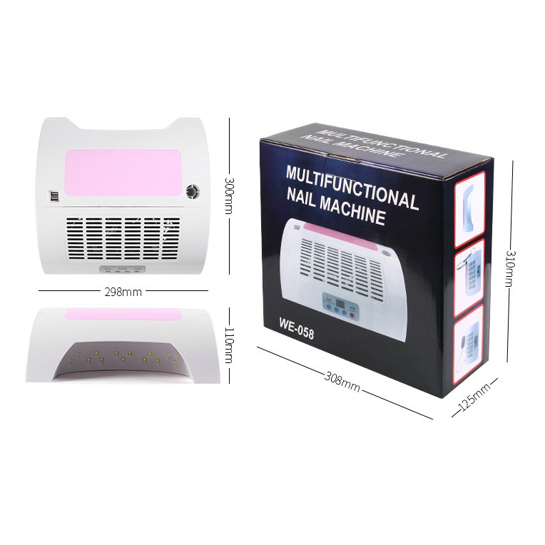 Máy hơ 4 chức năng: đèn UV, đầu mài, máy hút bụi, đèn chiếu sáng