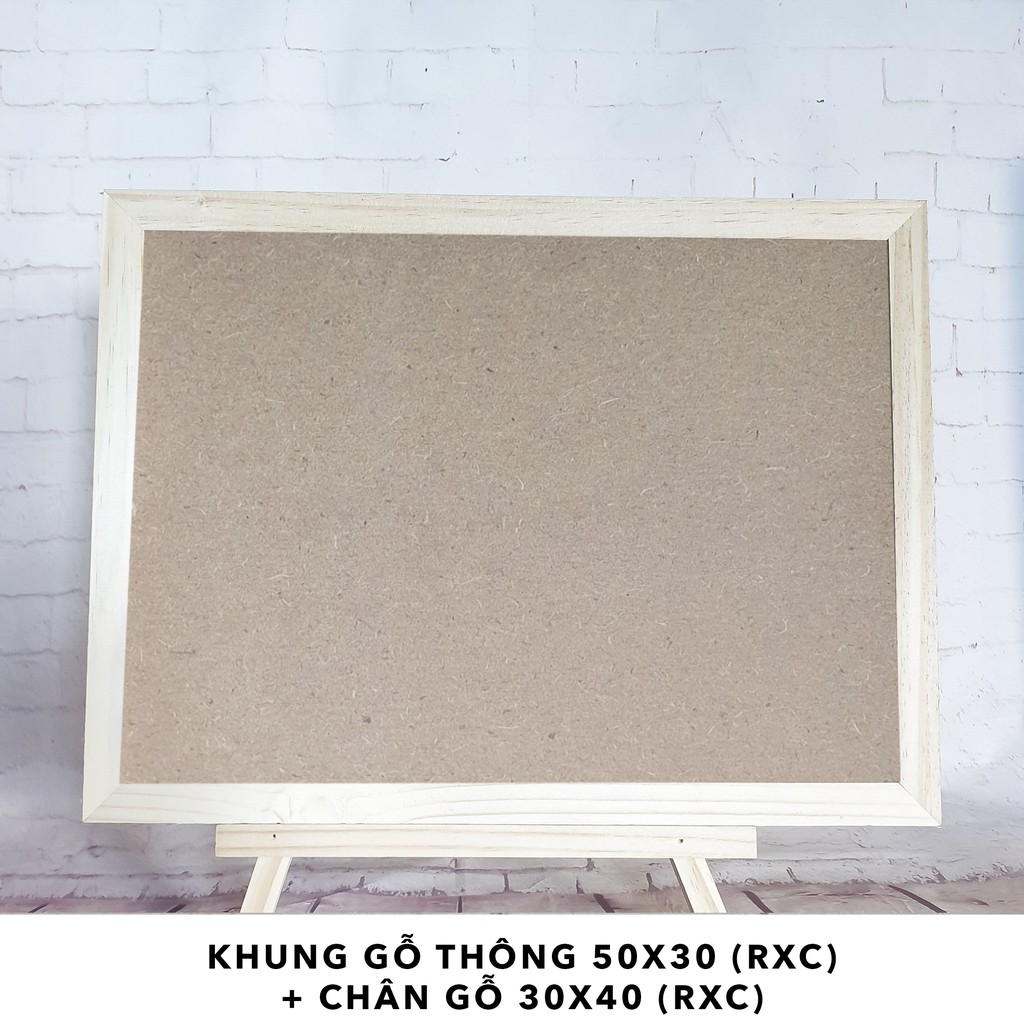 Khung gỗ thông 3d KO CÓ KÍNH có nhiều size (chân + khung bán riêng lẻ)