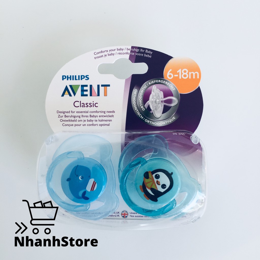 Ty Ngậm Philips Avent cho bé 6-18 tháng. Sản xuất tại Anh