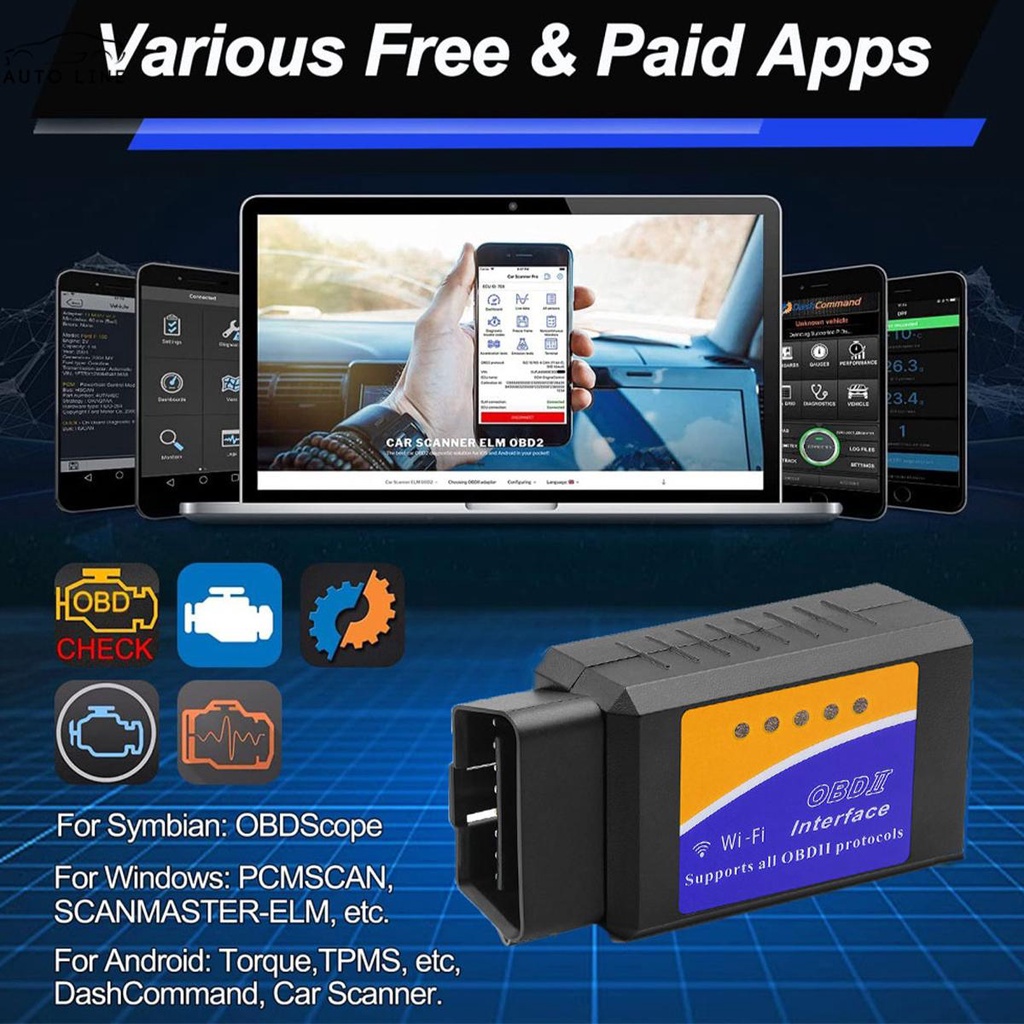 Thiết Bị Quét Chuẩn Đoán Động Cơ Xe Hơi WIFI SHOPCYC8596