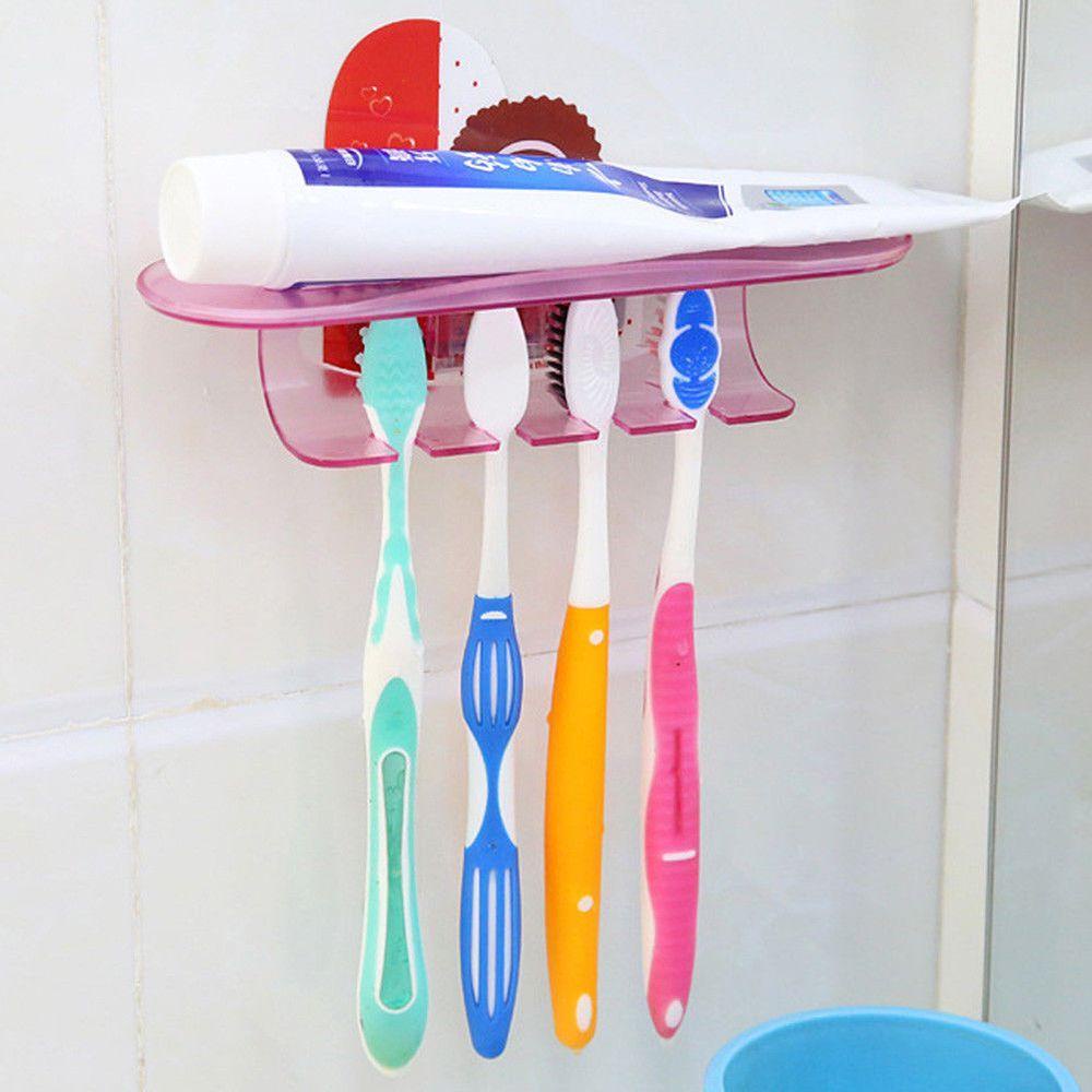 Giá Đỡ Bàn Chải Đánh Răng / Dao Cạo Râu Bằng Nhựa Gắn Tường Tiện Dụng