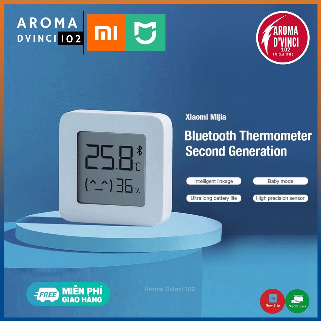 Đồng hồ đo nhiệt độ và độ ẩm XIAOMI Mijia 2 - Dùng được với App MI HOME | DVINCE Store