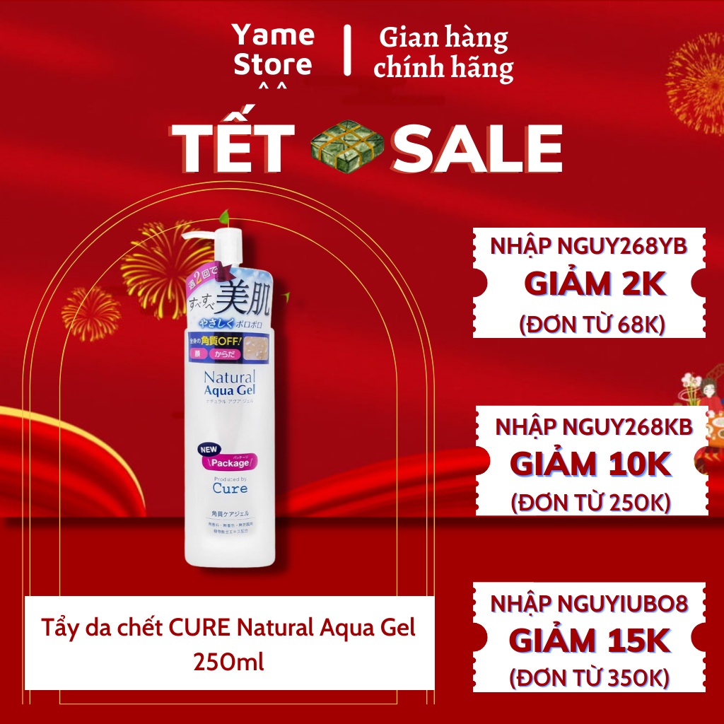 [HÀNG CHÍNH HÃNG] Tẩy da chết CURE Natural Aqua Gel 250ml