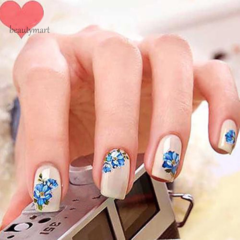 [Hàng mới về] Bộ 10 miếng sticker dán móng hình bông hoa 3D trang trí nghệ thuật