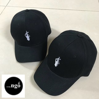 Nón lưỡi trai nam nữ bắn tim chất kaki nhập khẩu 3453