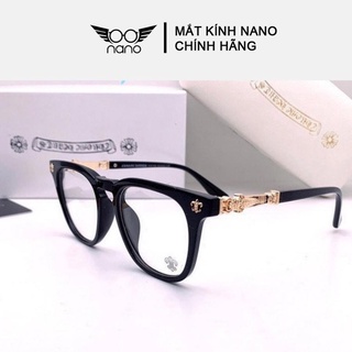 Gọng kính cận vuông nữ nam, kính gọng đen NANO Chrome Hearts A30168 phong cách hàn quốc thời trang chính hãng