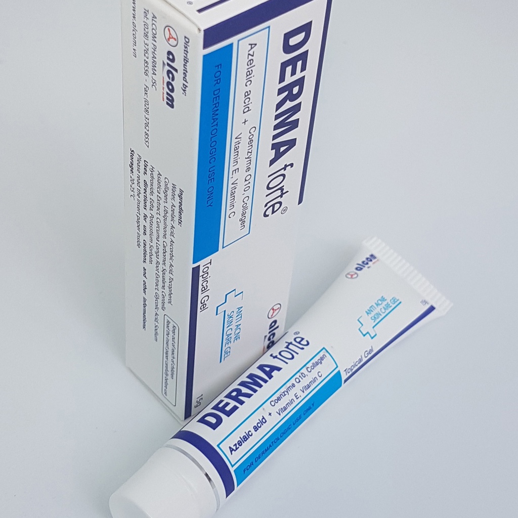 Derma Forte Gel 15g Kem Giảm Mụn Trứng Cá, Ngừa Thâm, Mờ Sẹo, Dưỡng Da