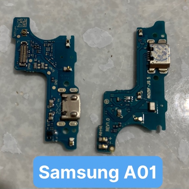 Cụm đuôi sạc, bo sạc, chân sạc, micro Samsung A01 zin hãng
