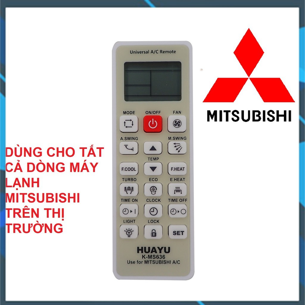[Rẻ vô địch] Remote máy lạnh MITSUBISHI K-MS636 - Điều khiển điều hòa MITSUBISHI K-MS636