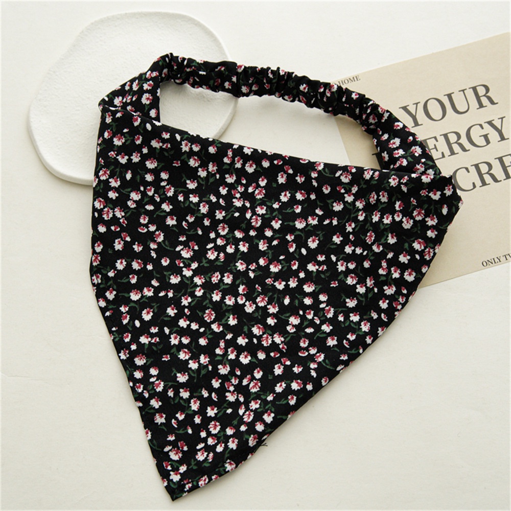 Băng Đô Co Giãn Hình Tam Giác Họa Tiết Hoa Thời Trang Mới Cho Nữ