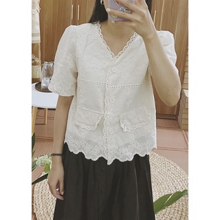 ÁO SƠ MI THÊU CHẤT THÔ MỀM (ảnh thật shop chụp)