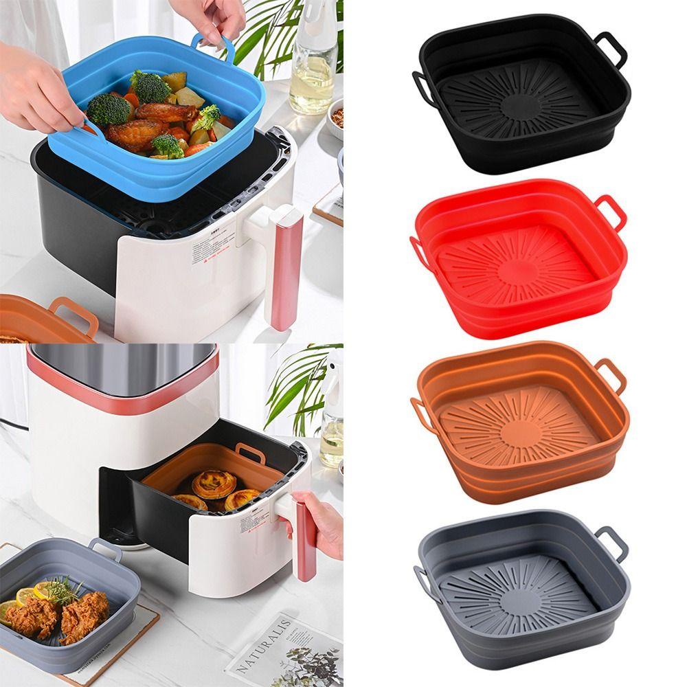 LEISURE Khay Nướng Bánh Bằng Silicone Hình Vuông Có Thể Tái Sử Dụng