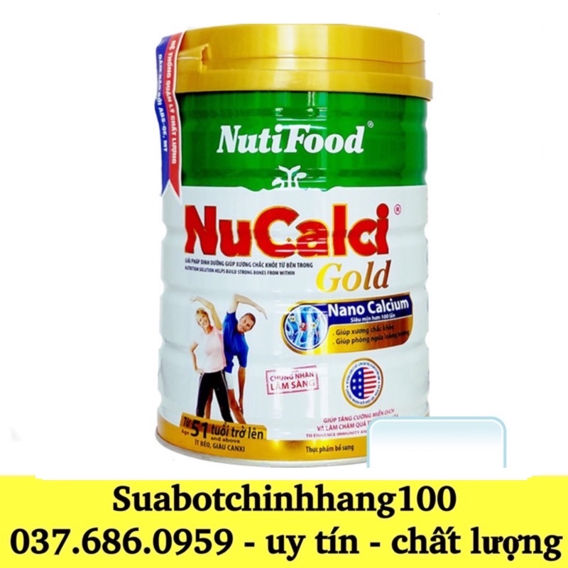 Sữa bột Nucalci Gold lon 800g chính hãng