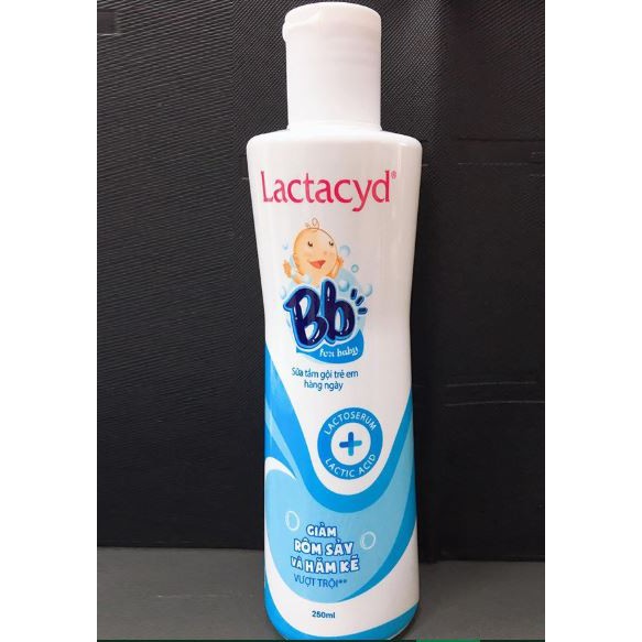 ( Chính hãng)Dung dịch tắm gội lactacyd BB cho trẻ em hỗ trợ điều trị rôm sấy- 250ml