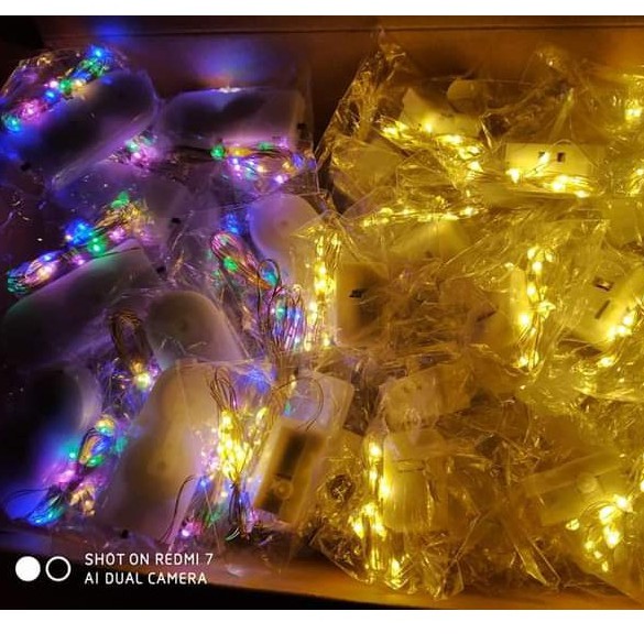 10 cái đèn led đom đóm đèn led trang trí đèn fairylight fairy light nhiều màu dài 1m