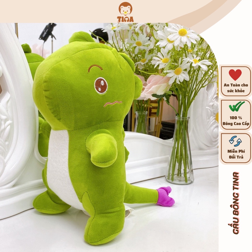 Gấu bông khủng long mini giá rẻ đầu to cute gối ôm ngủ cho bé kích thước 50cm