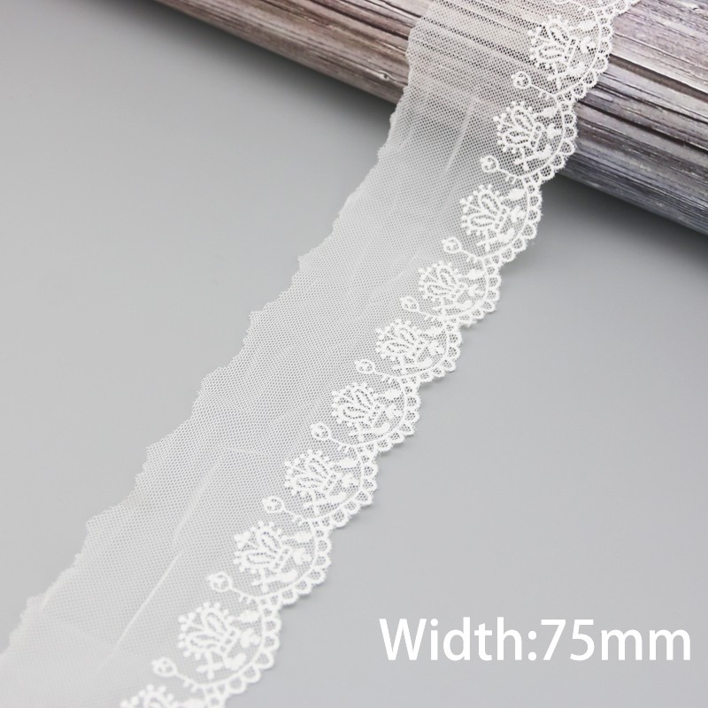 Dải ruy băng ren cotton 3 yard dành cho trang trí áo quần