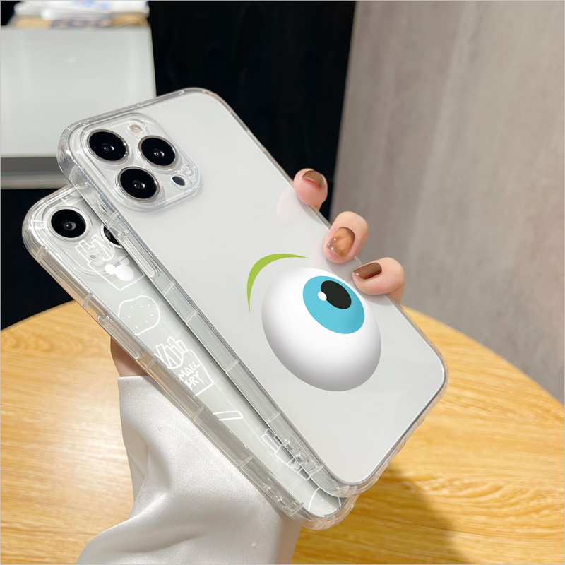 Ốp lưng iphone Ốp điện thoại SUNTAIHO tpu trong suốt hình mắt 3d thích hợp cho iphone 13 12 11 x xs xr pro max 8 7 plus 6 6s