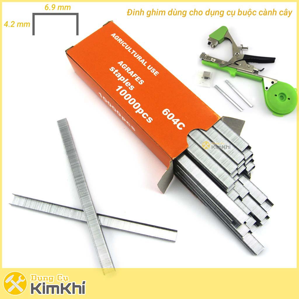 Hộp ghim bấm 604C 10000 kim cho dụng cụ buộc cành cây tự động