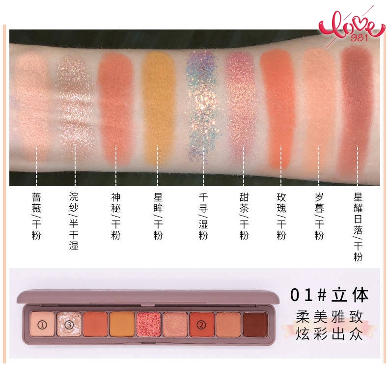 [Hàng mới về] Bảng Phấn Mắt Ánh Ngọc Trai Phân Cực Lấp Lánh Lâu Trôi Độc Đáo