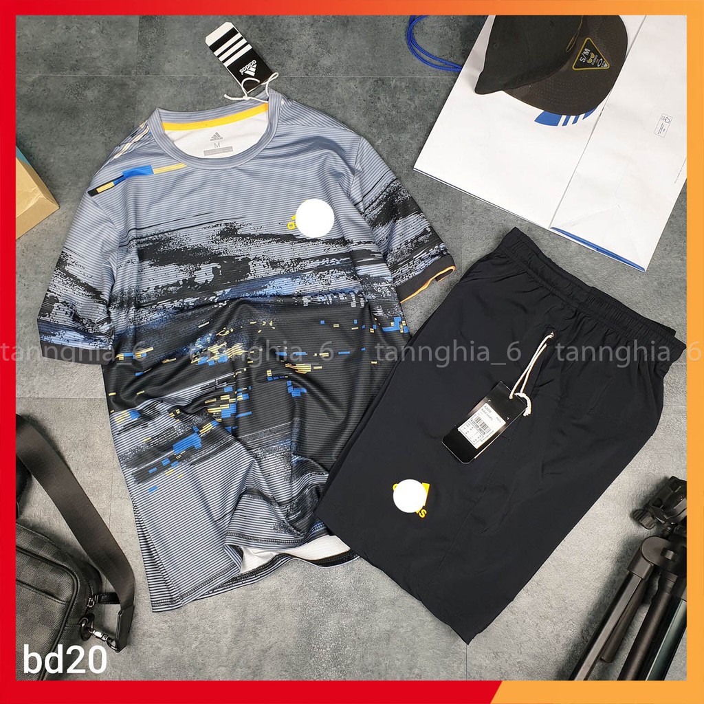 Bộ thể thao cổ tròn nam chất thun lạnh vnxk BDAT20