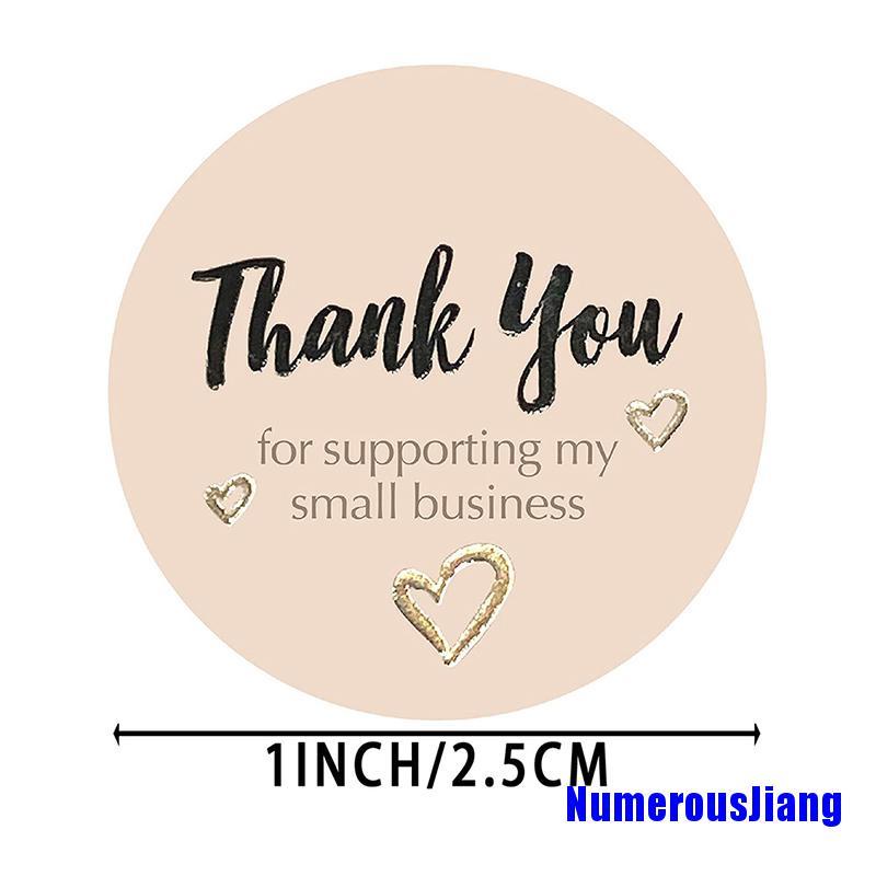 Nhãn Dán Tròn In Chữ Thank You For Supporting My Small Made