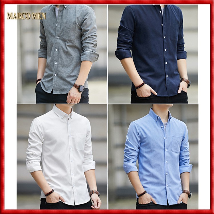 [HÀNG CAO CẤP] Áo sơ mi nam dài tay dáng ôm hàn quốc vải oxford thoáng mát thấm hút mồ hôi,chống nhăn SM001 | BigBuy360 - bigbuy360.vn