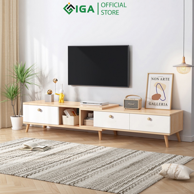 Kệ tivi phòng khách IGA thiết kế hiện đại sang trọng thay đổi đươc kích thước - GP218