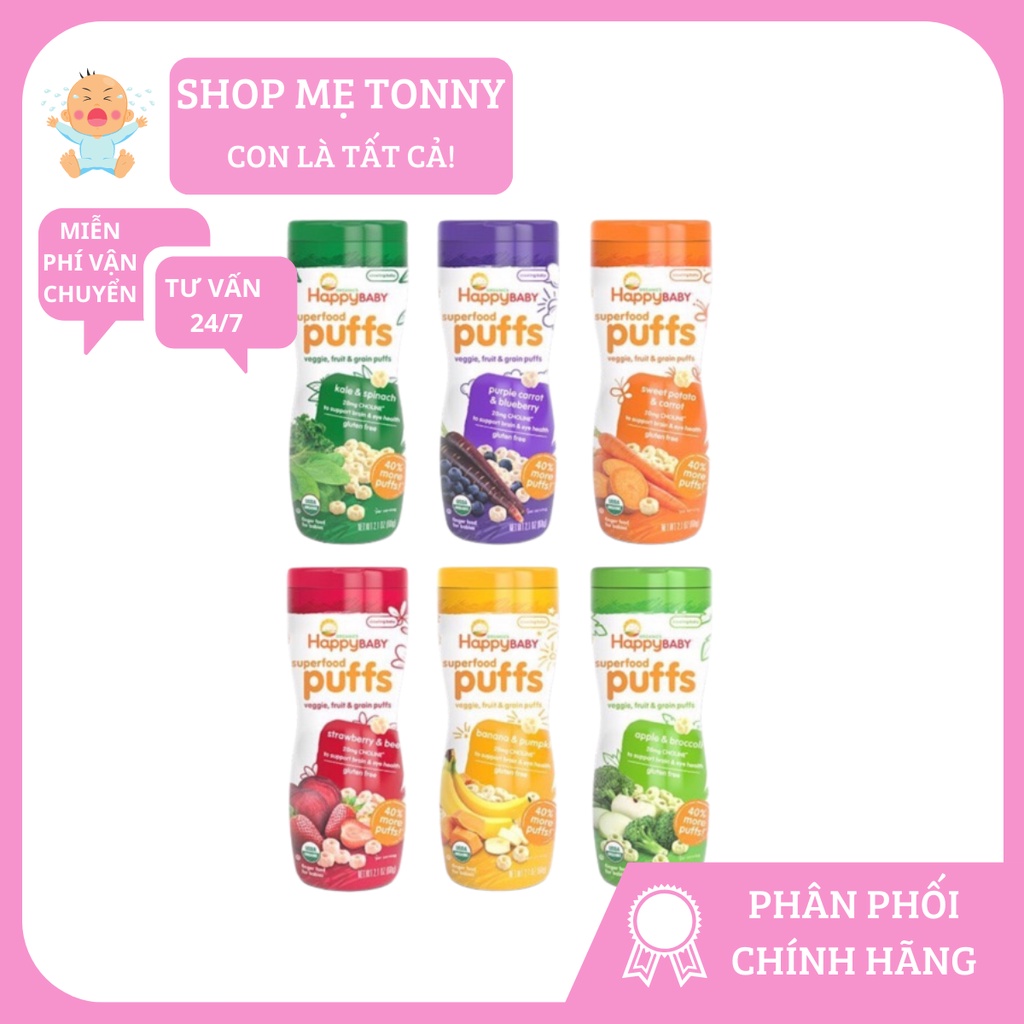 Bánh ăn dặm organic Happybaby Mỹ