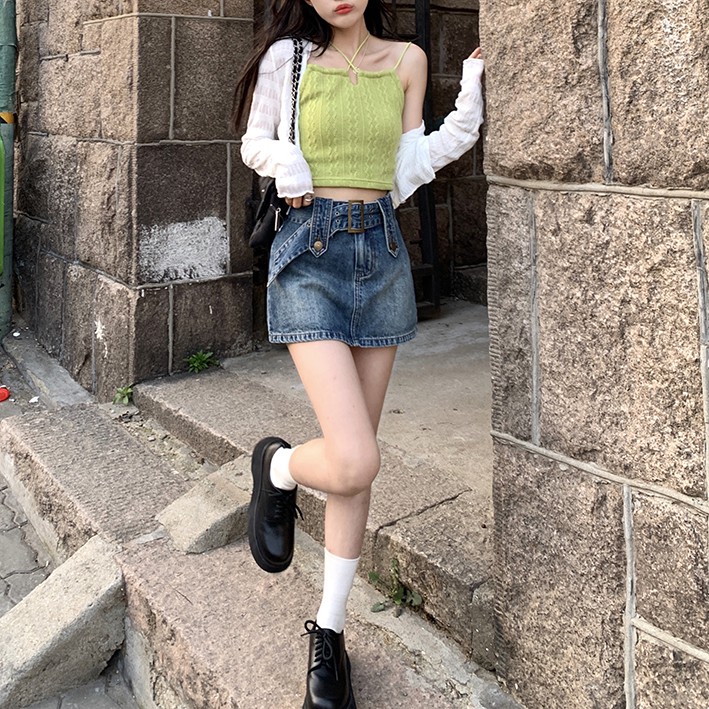 Cocory vn Áo Hai Dây Dệt Kim Duyên Dáng Thời Trang Phong Cách Hàn Quốc Cho Nữ